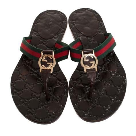 gucci thing sandals|Women's thong sandal with Double G .